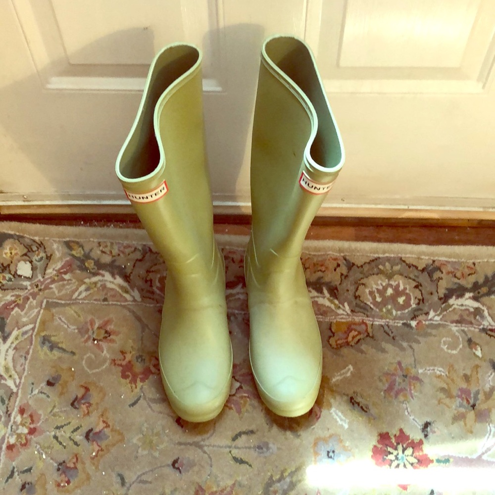 Hunter Rain Boots—Light Green